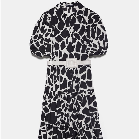 🆕Zara Animal Print Dress Sz M - Picture 4 of 9